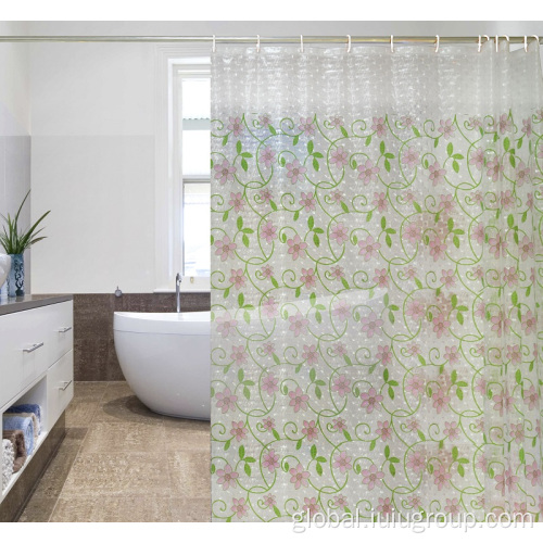 Shower Curtain With Flower Printing Wholesale PEVA Shower Curtain With Flower Printing Supplier